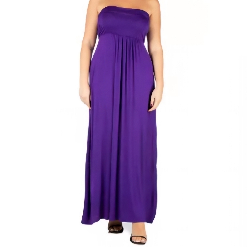 NWT 24seven Women's Purple Maxi Dress, SIZE 2X